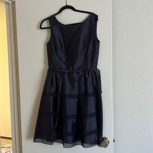 Very pretty taffetta dress in dark navy blue